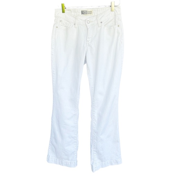 Levi Signature Modern Bootcut Jeans White Denim Women's Size 8 Short - Picture 9 of 12